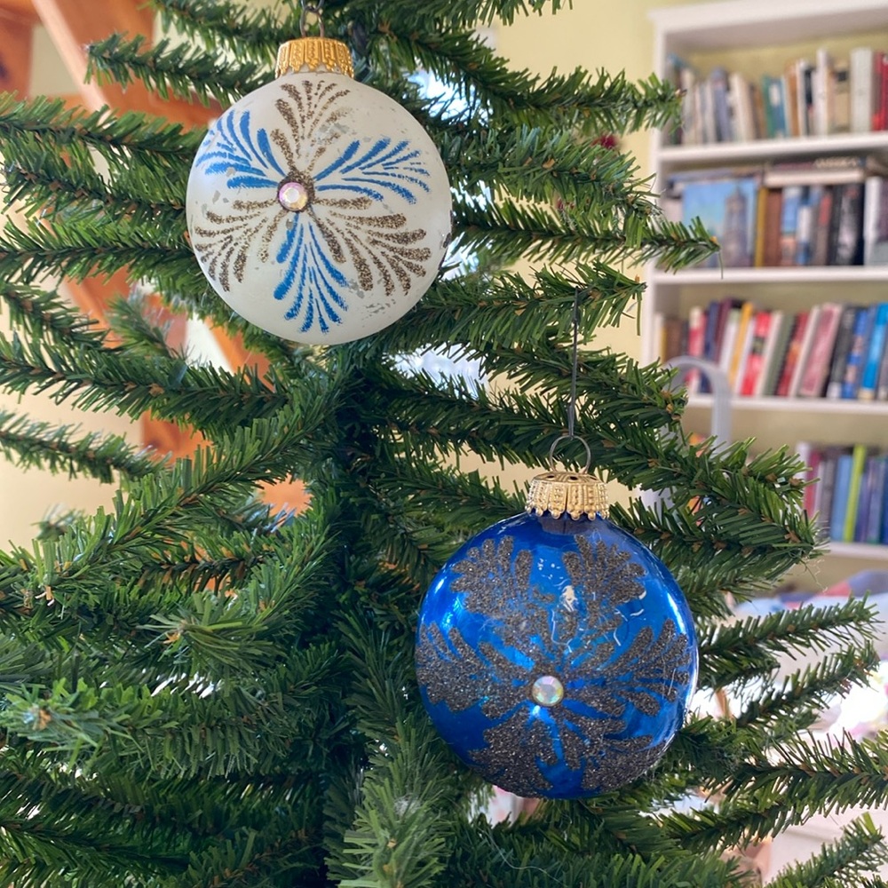 Pair of Vintage Christmas Ornaments West Germany